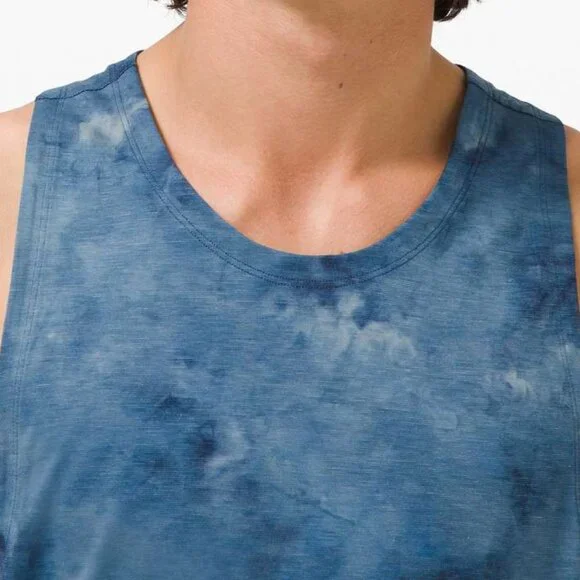 NEW Lululemon Always Agile Tank Diamond Dye True Navy Chambray size L - Picture 3 of 10